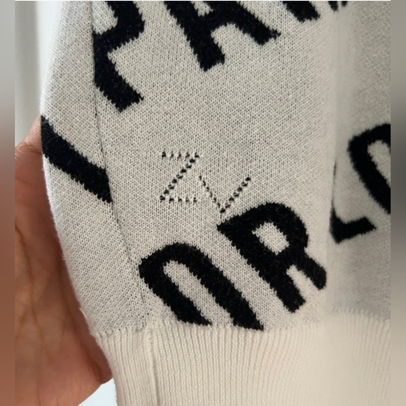 Zadig & Voltaire Paris is for Lovers 100% cotton black & white sweater size M - Picture 4 of 7